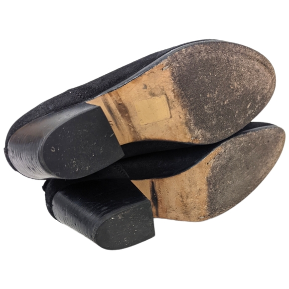 Rag & Bone Ankle Boots Booties Devon Suede Leather Heeled Black Women's 40 - Picture 7 of 15